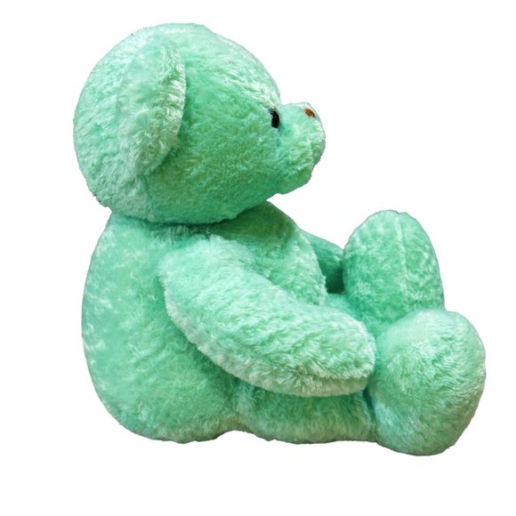 Commonwealth Mint Green Teddy Bear Plush Stuffed Animal Soft Toy 14 Inch - Picture 3 of 8